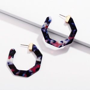 Polygonal Hoop Earrings